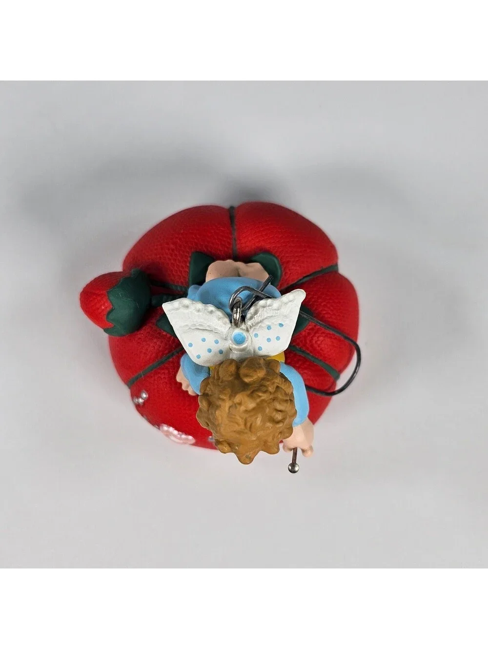 Hallmark Keepsake Ornament 1997 Love to Sew Angel Tomato Pincushion Sue Tague